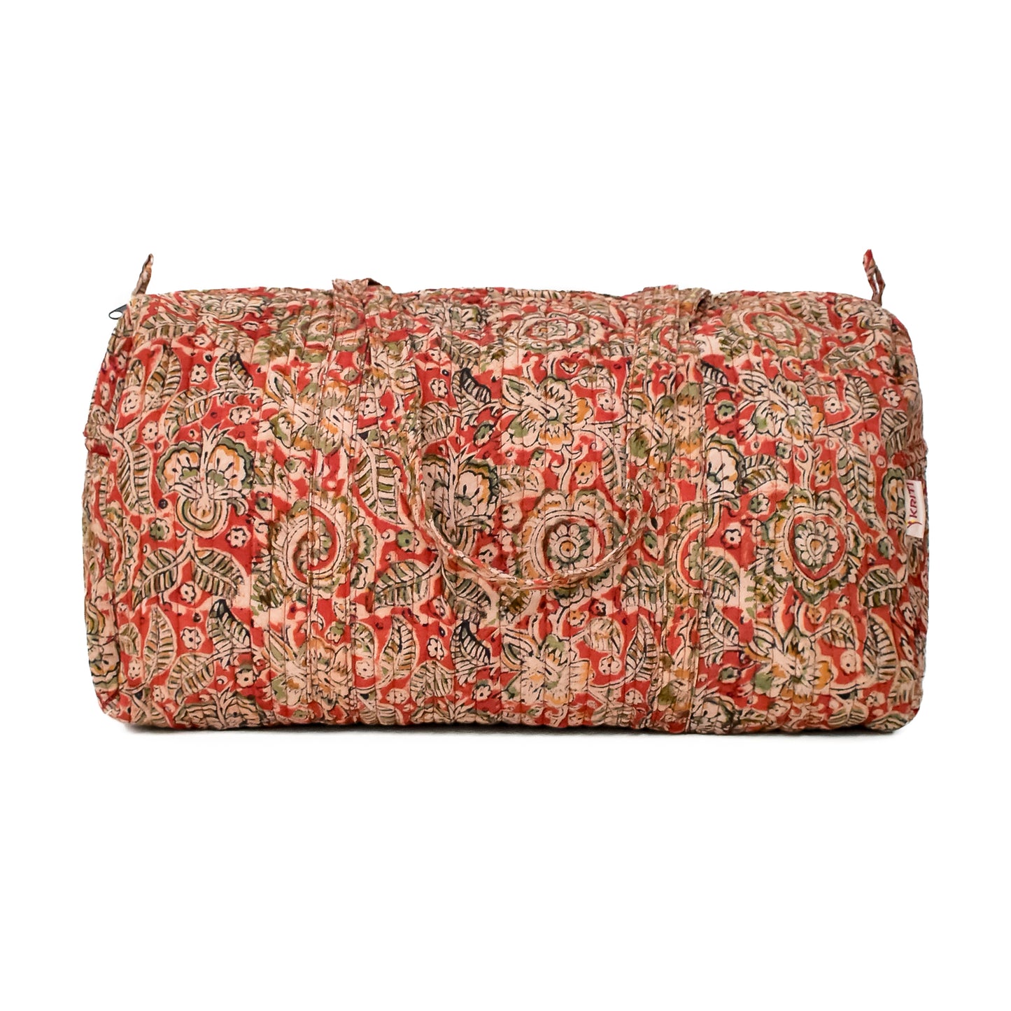 Mahogany Kalamkari Quilted Duffel Bag