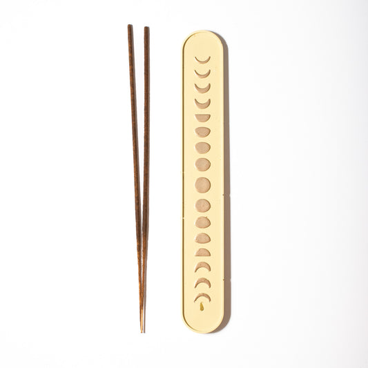 Yellow Gold Moon Phases Incense Stick Holder