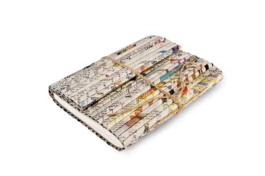 Upcycled Newspaper Diary